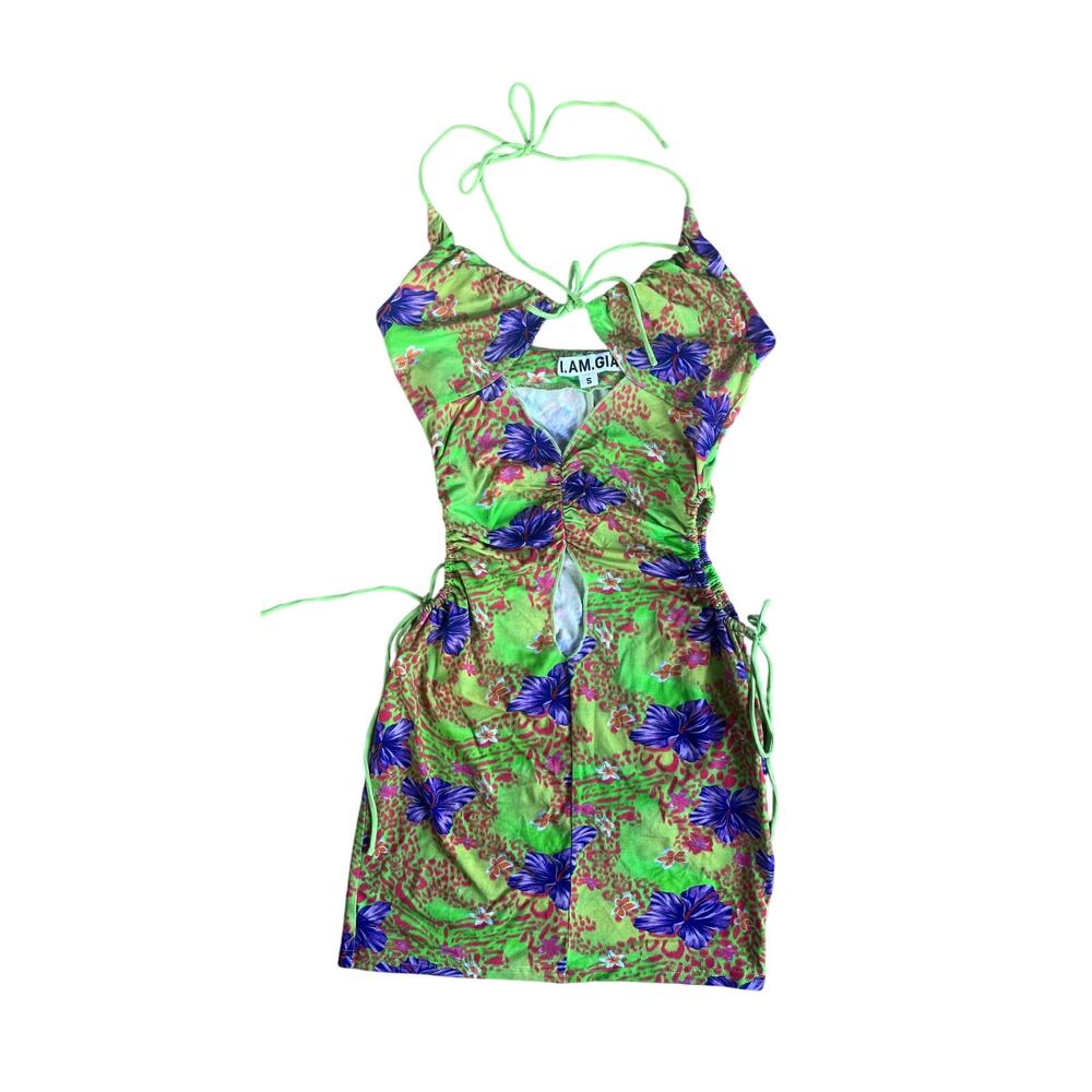 I.AM.GIA Green and Purple Mini Dress